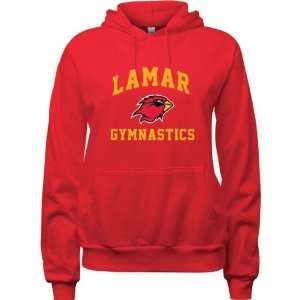  Lamar Cardinals Red Womens Gymnastics Arch Hooded 