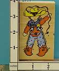 ten gallon cowboy hat rope western boy rubber stamp 17B