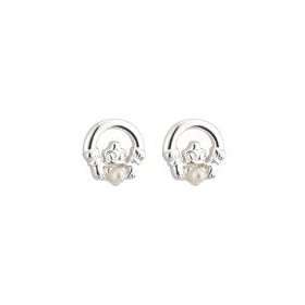  Communion Claddagh and Pearl Stud Earrings   Made in 