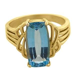    14kt Yellow Gold Blue Topaz Ring Alicias Jewelers Jewelry