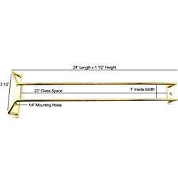 Glass Hanger Rack   Brass   24L   Holder   Bar 845033013463  