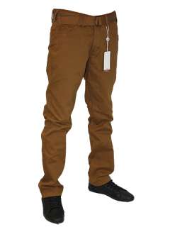 E10 NEW MENS BROWN KANGOL 479VB JEANS DESIGNER TAPERED FIT CHINOS ALL 