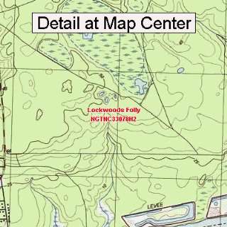  USGS Topographic Quadrangle Map   Lockwoods Folly, North 