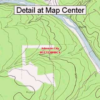  USGS Topographic Quadrangle Map   Johnson City, Texas 