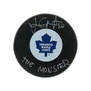  Jonas Gustavsson Autographed/Hand Signed Puck Sports 
