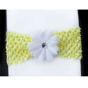  Yellow Headband With A Little White Daidy Flower Health 