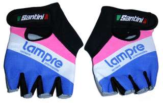 SANTINI Lampre VELCRO CYCLING GLOVES Summer ROAD  