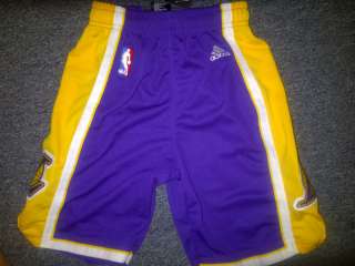 LA Lakers Away Shorts Swingman AUTHENTIC Large 14 16 P  