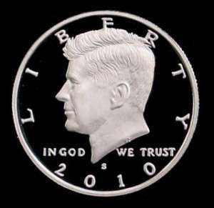 2010 S Kennedy Proof SILVER Half Dollar FREE Insured Shipping  