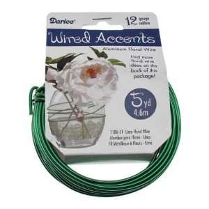  12 Gauge LIME Green Floral Craft Wire Darice 1186 51 5 