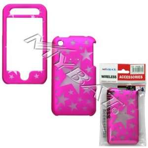  APPLE IPHONE 3G Illusion Stars(Hot Pink) Phone Protector 