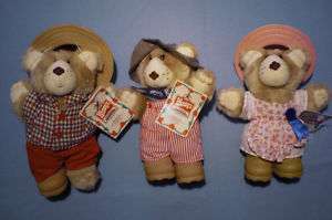 Wendys 1986 Furskins Bears Dolls 3 different  