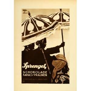  1926 Photogravure Ludwig Hohlwein Sprengel Schokolade 