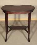 Antique English Mahogany Kidney Occasional Table h28  