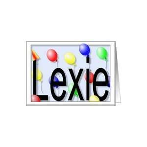  Lexies Birthday Invitation, Party Balloons Card Toys 