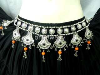 Kuchi BELT BellyDance Hip Skirt Jewelry Tribal Boho SCA  