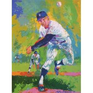 Leroy Neiman Whitey Ford New York Yankees Postcard  Sports 