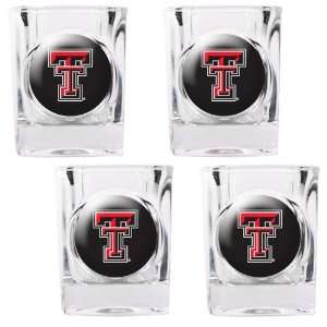  Texas Tech 4 Piece Shot Glass Set