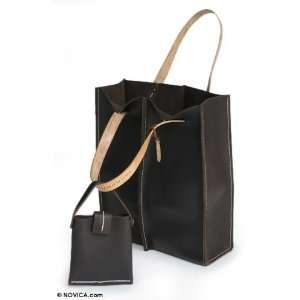 Leather bag, City Chic in Dark Brown