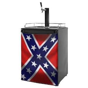 Kegerator Skin   Confederate Rebel Flag (fits medium sized dorm fridge 