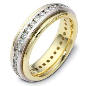 6mm traditional diamond wedding band ring (1.20cts diamonds Platinum)