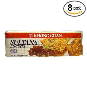 Khong Guan Sultana, 7.05 Ounce (Pack of 8)  Grocery 