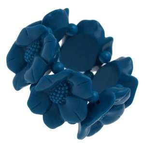  Lanica Turquoise Flower Elasticated Bracelet Jewelry