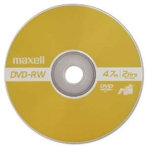  Maxell Products   Maxell   DVD RW Discs, 4.7 GB, 2x, w 