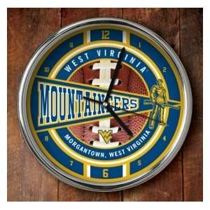 West Virginia Mountaineers Chrome Wall Clock Sports 