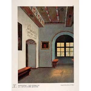  1931 Art Deco Design Rathaus Meeting Room Hall Print 