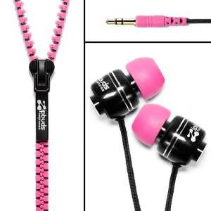  Zipbuds Tangle Resistant Earphones G2 (Black/Pink 