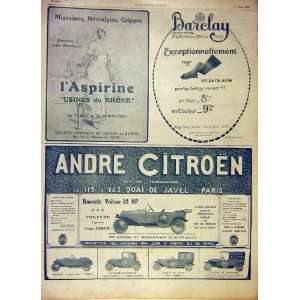   Advert French Print 1919 Citroen Motor Car Barclay