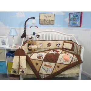  13 Piece Lets Play Game Baby Crib Nursery Bedding Set 