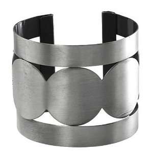  2 1/4 Wide Casting Circle Cuff Designer Style Burnished 
