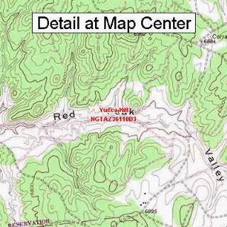 USGS Topographic Quadrangle Map   Yucca Hill, Arizona (Folded 