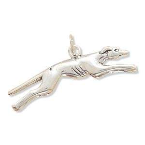  Dog Breed   Greyhound Charm Sterling Silver Jewelry