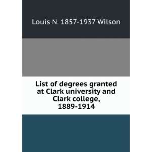  List of degrees granted at Clark university and Clark college 