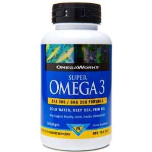  OmegaWorks  Omega 3, Super, 50 Softgels Health & Personal 