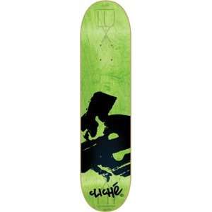  Cliche Europe Lux Skateboard Deck   8.5 Fluorescent Green 