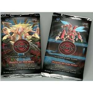   Chaotic Trading Card Game   Zenith of the Hive   2 PACK LOT (9 Cards