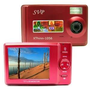    SVP XThinn 1056Red 5MP Digital Camera with 2.5 LCD