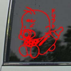  BABY ON BOARD IN CAR Red Decal Car Truck Window Red 