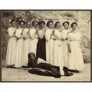 Girls,boy,sword,Bedouin clothing,colony,Jerusalem,c1900 