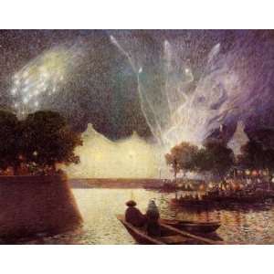 , Oil painting reproduction size 24x36 Inch, painting name Fireworks 