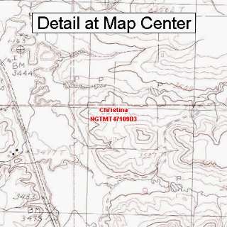   Topographic Quadrangle Map   Christina, Montana (Folded/Waterproof