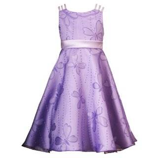 Rare Editions Girls PLUS Size PURPLE BUTTERLY BURNOUT SHEER OVERLAY 
