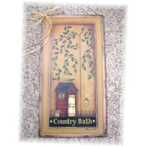  Country Bath Outhouse Wooden Wall Art Sign Bathroom 