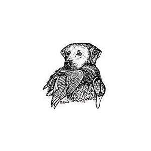    Labrador Retriever with Bird Rubber Stamp