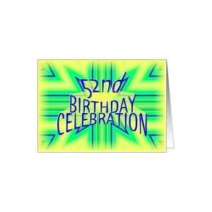    52nd Birthday Party Invitation Bright Star Card Toys & Games