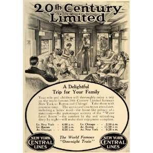  1912 Ad New York Central Lines 20th Century Limited Passenger Train 